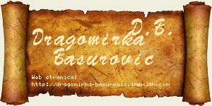 Dragomirka Basurović vizit kartica